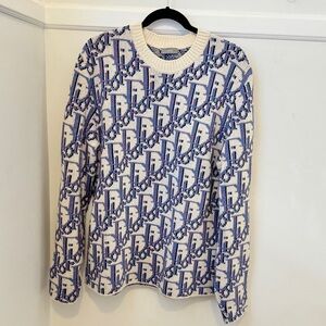 Dior Oblique Crewneck Cashmere Wool Sweater